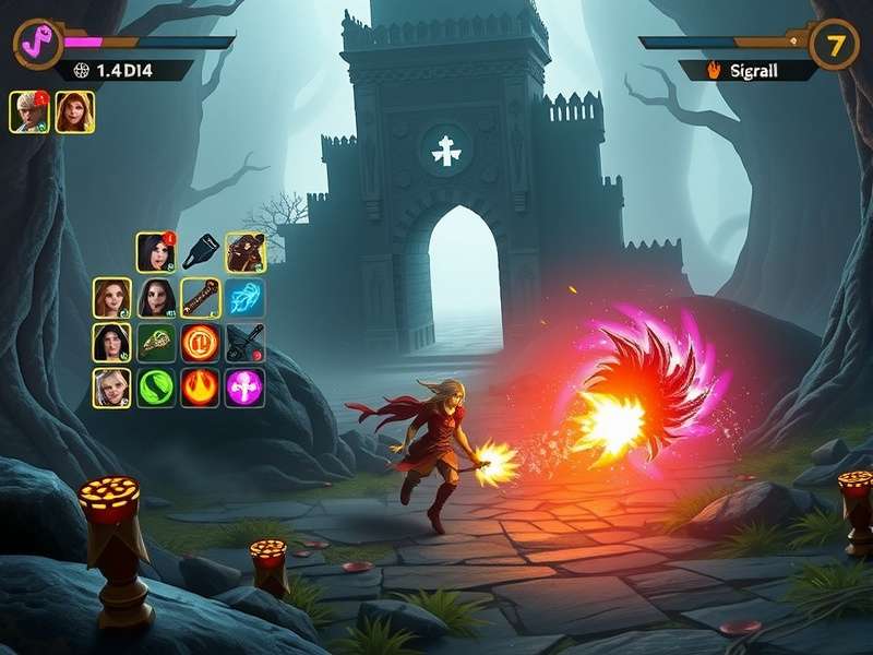 Coriander Saga gameplay screenshot showing character in mystical environment